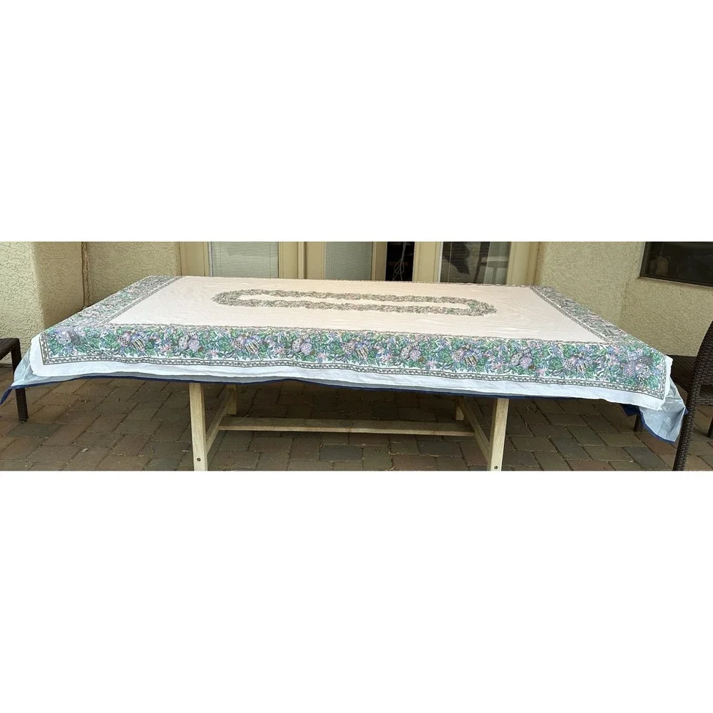 Easter Egg Tablecloth Pastel Vtg 91